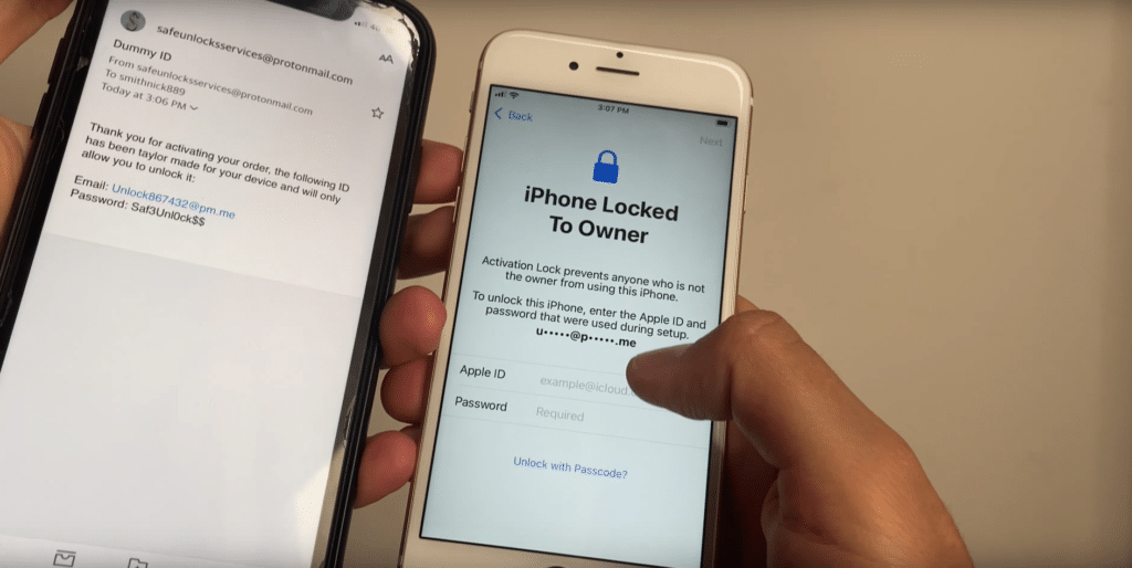 Enter your Dummy ID on your locked device