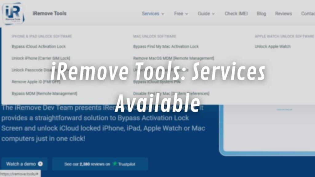 iRemove Tools: Services Available