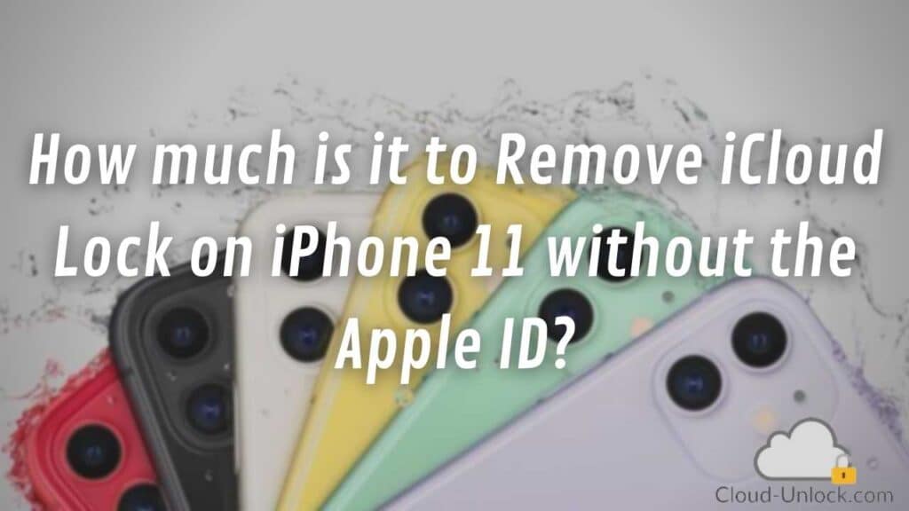 How much is it to Remove iCloud Lock on iPhone 11 without the Apple ID?